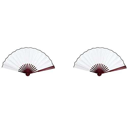BLASHRD 2X Maenner Frauen Stoff Faltender Handventilator 13 Laenge von BLASHRD