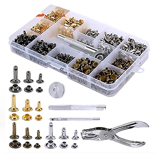 BLASHRD 360 Sets Boxed 6Mm 8Mm Doppel Seitige Niete Rund Kappe Niete Leder Pflaster + Werkzeug Satz + BLASHRD 360 Sets Boxed 6Mm 8Mm Doppel Seitige Niete Rund Kappe Niete Leder Pflaster + Werkzeug Satz + von BLASHRD