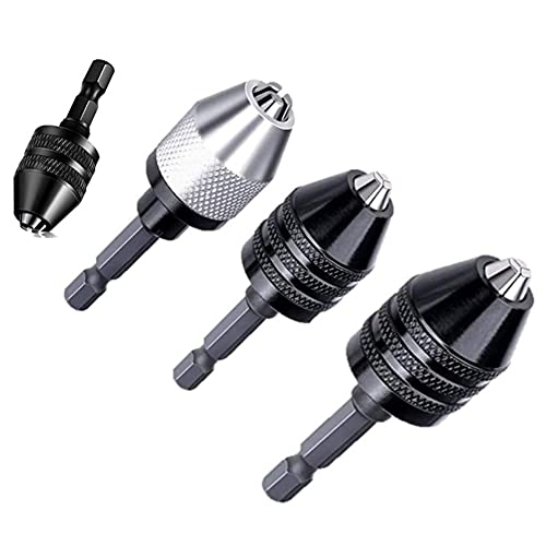 BLASHRD 4 StüCk Bohrer Futter Wechseln Adapter, UmrüStung Werkzeug für SchlüSselloses Spannfutter SchlüSsellos Bohrer Futter, Bohrer Adapter im 1/4, 1/8, 1/16 BLASHRD 4 StüCk Bohrer Futter Wechseln Adapter, UmrüStung Werkzeug für SchlüSselloses Spannfutter SchlüSsellos Bohrer Futter, Bohrer Adapter im 1/4, 1/8, 1/16 von BLASHRD
