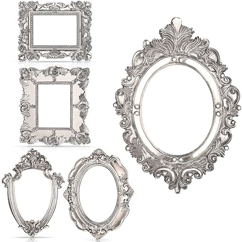 BLASHRD 5 StüCke Vintage Harz Bilder Rahmen Oval Rechteck Rahmen, Tisch Platte Schmuck Display Rahmen für Fotografie Haus von BLASHRD