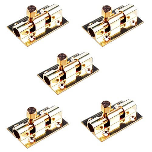 BLASHRD 5 Stücke 1,5-Lange Messing-Türverriegelung Schiebeschloss Bolt Gold BLASHRD 5 Stücke 1,5-Lange Messing-Türverriegelung Schiebeschloss Bolt Gold von BLASHRD