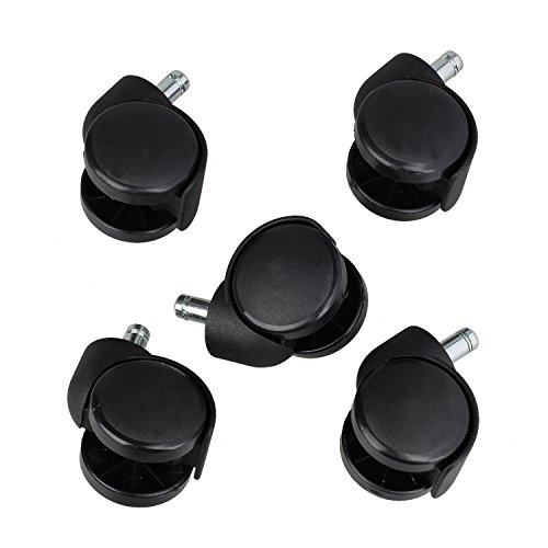 BLASHRD 5 x Replacement Office Computer Chair Stem Swivel Castors Casters Wheels Black von BLASHRD