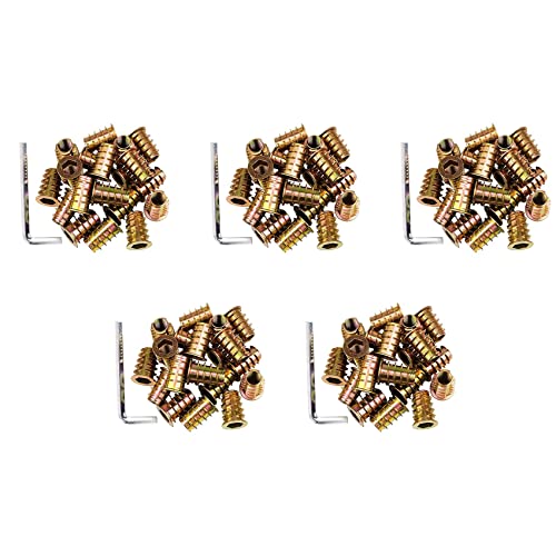 BLASHRD 500 Stücke M6 x 15mm Möbel Einschraub Mutter mit Gewinde Einsätze Schrauben Befestigungs Verbinder Sechskant Buchsen Antrieb von BLASHRD