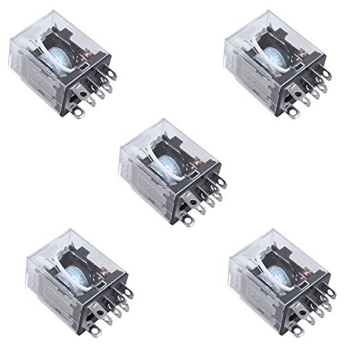 BLASHRD 5X JQX-13F LY2 AC 24V Spule 8-Pin DPDT Rote LED Elektromagnetische Relais von BLASHRD
