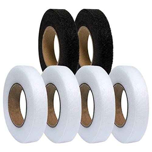 BLASHRD 6 Rollen Schwarz Doppelseitiges NäHzubehöR Klebeband Stoff Bekleidung Schmelzbare Einlage zum AufbüGeln Schmelz Omentum BLASHRD 6 Rollen Schwarz Doppelseitiges NäHzubehöR Klebeband Stoff Bekleidung Schmelzbare Einlage zum AufbüGeln Schmelz Omentum von BLASHRD