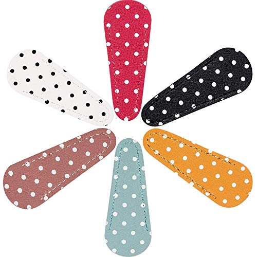 BLASHRD 6 StüCk Stickerei Scheren Scheide Polka Dot Scissors Schutz HüLle Schere Leder Scheide für Scheren Schutz von BLASHRD
