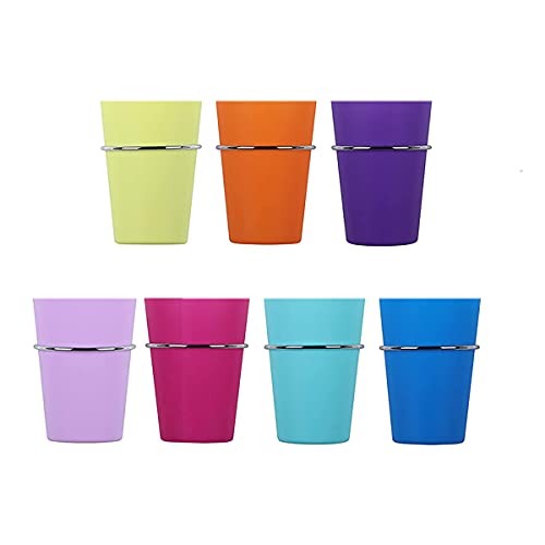 BLASHRD 7 SäTze Steckbrett BehäLter mit Ringen Ring Stil Steckbrett Haken mit Steckbrett Bechern ZubehöR für Steckbrett Becher Halter (7 Farben) von BLASHRD