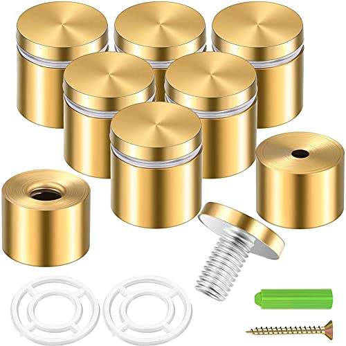 BLASHRD 8 SäTze Abstands Schrauben Werbenagel Abstands Halter Wand Hardware für AufhäNgen Von Acryl Bilderrahmen (25 X 25 Mm) von BLASHRD