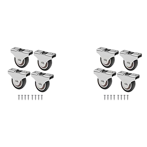 BLASHRD 8 Stück Mini Rollen Möbel Rollen Kleine 25mm Bockrollen Richtung Bewegliche Rollen Bewegliche Rollen für Möbel von BLASHRD