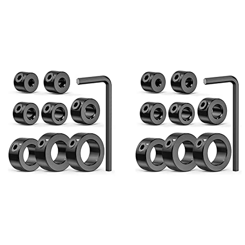 BLASHRD Bohrstopp-Bit-Kragen-Set, 18-Teiliger Einstellbarer Bohrtiefen-Stop-Kragen-Begrenzungsring mit Karbonstahl-Set für Bohrer von BLASHRD