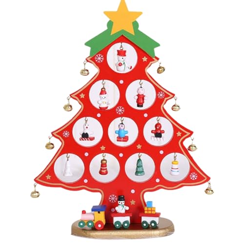 BLASHRD DIY Weihnachtsbaum Aus, Weihnachtsbaum, Geschenk, Urlaub, Mini-Weihnachtsbaum, Heimdekoration, Flach, 10 Löcher, Rot BLASHRD DIY Weihnachtsbaum Aus, Weihnachtsbaum, Geschenk, Urlaub, Mini-Weihnachtsbaum, Heimdekoration, Flach, 10 Löcher, Rot von BLASHRD