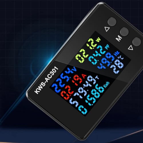 BLASHRD Digitalanzeige Strom Voltmeter 50 300 V AC Wattmeter Multifunktions StromzäHler Leistungsmesser AC 20A BLASHRD Digitalanzeige Strom Voltmeter 50 300 V AC Wattmeter Multifunktions StromzäHler Leistungsmesser AC 20A von BLASHRD