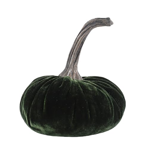 BLASHRD GroßE Samt KüRbisse für Dekorieren, Handgemachte KüNstliche Ernte KüRbisse, Herbst Halloween das Erntedankfest Haus (GrüN) von BLASHRD