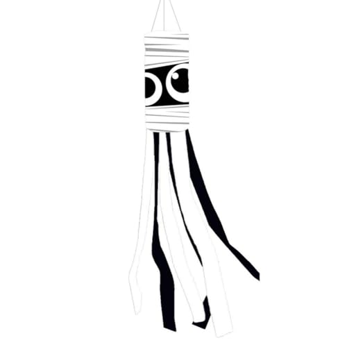 BLASHRD Halloween-Windsack, Windschlauch-Flagge für Draußen, Halloween-Banner, Halloween-Flagge für Draußen, Mumien-Windsäcke, Dekoration BLASHRD Halloween-Windsack, Windschlauch-Flagge für Draußen, Halloween-Banner, Halloween-Flagge für Draußen, Mumien-Windsäcke, Dekoration von BLASHRD