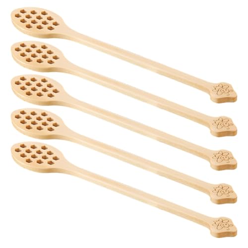 BLASHRD Holzrührlöffel H-Oney Spoon Honeycomb, Honiglöffel, Rührstablöffel, Handmixer B von BLASHRD