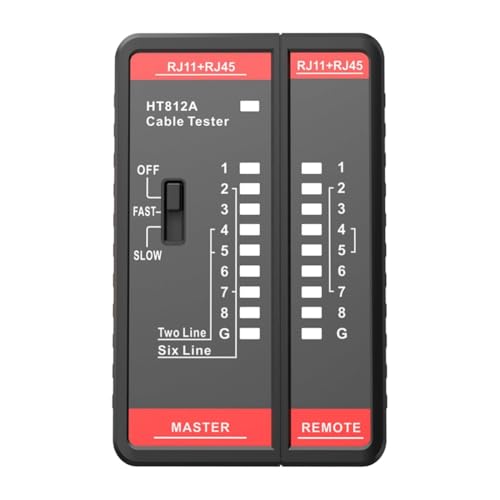 BLASHRD Kabel-Telefonleitungstestgerät HT812A Kabeltester Leitungssucher RJ11 RJ45 Kabel Toner Leitungssucher Werkzeug von BLASHRD