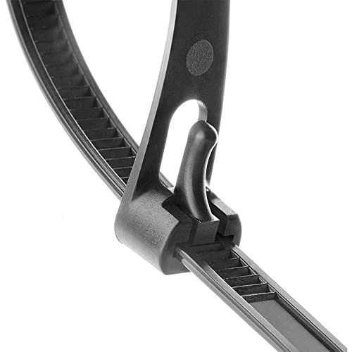 BLASHRD LöSbare Kabel Binder 12 Schwer Last Kabelbinder Dicke Schwarze Kabelbinder 100 Lb Zugfestigkeit Nylon Kabelbinder 100 StüCke von BLASHRD