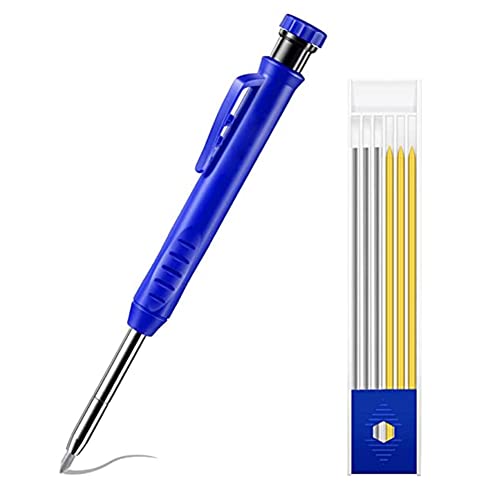 BLASHRD Long Nosed Welders Pencil mit 7PCS 2,8 Mm NachfüLlminen Eingebauter Spitzer, für Pipe Fitter Welder Steel Construction von BLASHRD
