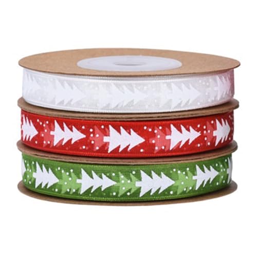 BLASHRD Weihnachtsband, Kuchen, Dekoratives Druckband, Weihnachtsbaumgarn, Geschenkbox, Blumenstrauß, Materialien 1 cm BLASHRD Weihnachtsband, Kuchen, Dekoratives Druckband, Weihnachtsbaumgarn, Geschenkbox, Blumenstrauß, Materialien 1 cm von BLASHRD