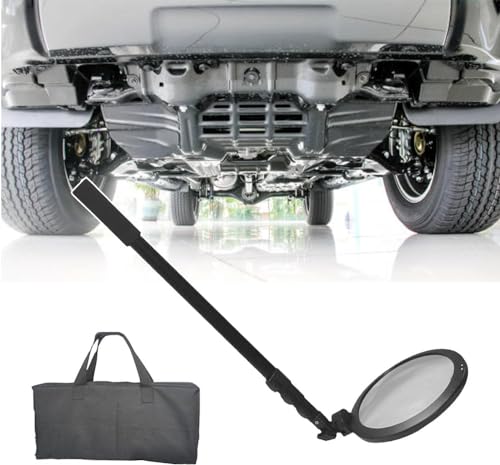 BLAcoh 360°Drehbar Unter Dem Fahrzeug-Inspektionsspiegel,Handgehaltener,Einziehbarer Sicherheits-Inspektionsspiegel Für Den Einsatz In Autowerkstätten,Wartungspersonal,Integriertes Led-Licht von BLAcoh