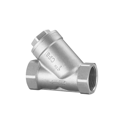 BLBGKHKKVD 1/2" 3/4" 1" 2" Innengewinde Y Mesh Sieb Gewinde Filter Messing Filterventil Y-förmiges Sieb Edelstahl Filterventil(1") von BLBGKHKKVD