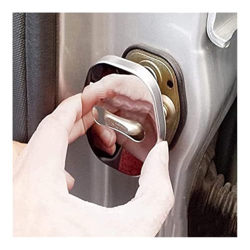 BLBNEZBZTY Außentürgriffkappe 4Pcs Edelstahl Auto Türschloss Abdeckung Schutz Für 206 207 208 307 308 3008 407 4008 5008 von BLBNEZBZTY