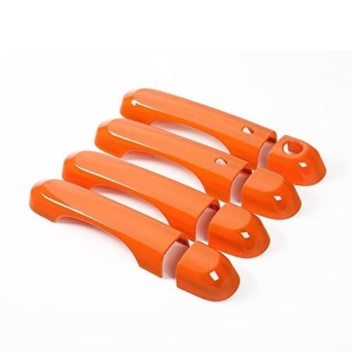 BLBNEZBZTY Außentürgriffkappe Auto-Außentürgriff-Abdeckung mit dekorativen Aufklebern Für Smart Lock - Für Jeep Für Renegade 2015-2017(‎Orange) von BLBNEZBZTY