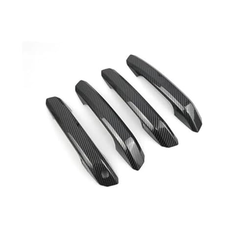 BLBNEZBZTY Außentürgriffkappe Autotürgriff Für A4 B9 A5 2017–2019, ABS-Carbon-Textur/hellschwarze Außenverkleidung der LHD-Türschüssel(Handle Carbon Style) von BLBNEZBZTY