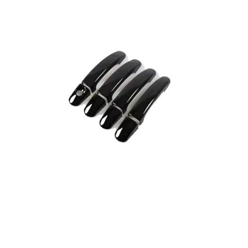 BLBNEZBZTY Außentürgriffkappe Für Corsa D & Für Vauxhall 2007-2014 Auto Türgriff Abdeckung Trim Set Außen Dekor(‎Metallic Blcak 4pcs) von BLBNEZBZTY