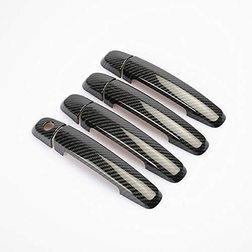 BLBNEZBZTY Außentürgriffkappe Für Suzuki Für Swift 2005–2017 Und Für Suzuki Für Grand Vitara 2005–2012, Silberner Carbonfaser-Autotürgriff-Abdeckungs-Trimmaufkleber(‎Black 1 Keyhole) von BLBNEZBZTY
