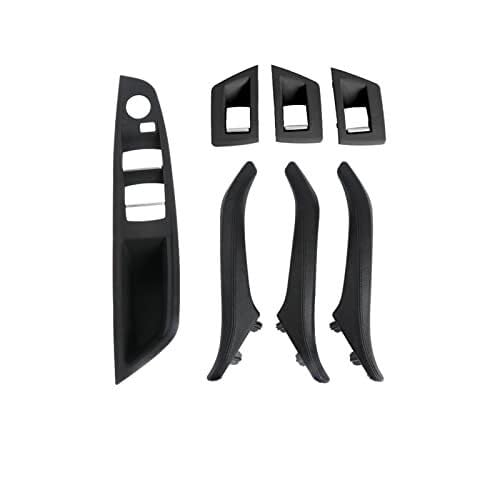 BLBNEZBZTY Auto-Innenraum-Armlehnen Und -Türgriffe Set (7-teilig) Für 5 Series F10 F11 51417225866, Linke Rechte Seite Armlehne Fensterschalters(‎Black) von BLBNEZBZTY