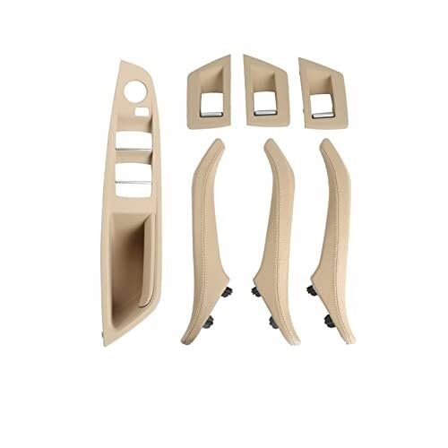 BLBNEZBZTY Auto-Innenraum-Armlehnen Und -Türgriffe Set (7-teilig) Für 5 Series F10 F11 51417225866, Linke Rechte Seite Armlehne Fensterschalters(‎Lhd Beige) von BLBNEZBZTY