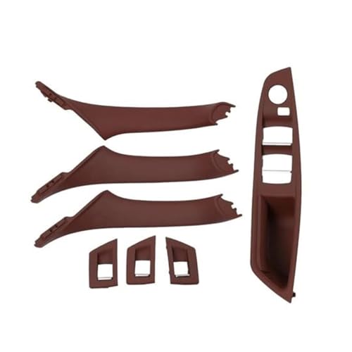 BLBNEZBZTY Auto-Innentürgriff, Fensterschalterabdeckung und -verkleidung Für 5er F10/F11/F18 520-530 2010-2017 RHD Armlehne Fensterschalters(‎Redbrown 7pcs) von BLBNEZBZTY