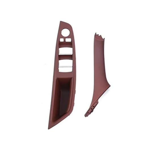 BLBNEZBZTY Auto-Innentürgriff und Armlehnenverkleidungssatz Für F10 F11 F18 Für 5 Series 520i 523i 525i 528i 535i Ersatz Armlehne Fensterschalters(‎Red Brown Lhd 2pcs) von BLBNEZBZTY