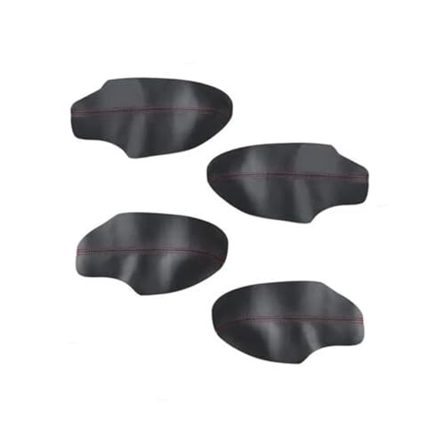 BLBNEZBZTY Auto-Innentürgriffabdeckung Für 2021-2022 Für Civic 11. Generation, Mikrofaser Mit Montagebeschlägen Für Die Auto-Innenverkleidung Armlehne Fensterschalters(Armrest Black-red) von BLBNEZBZTY