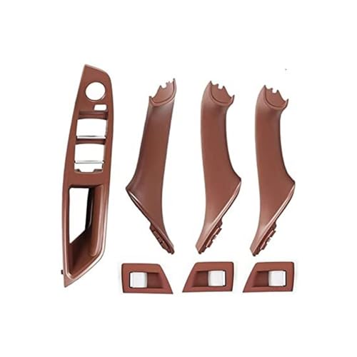 BLBNEZBZTY Auto-Innentürgriffe, Fensterheberschalter Panel Trim Für F10/F11/F18 5 Series 2010-2016 Armlehne Fensterschalters(‎Red Brown-7pcs) von BLBNEZBZTY