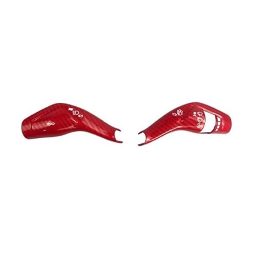 BLBNEZBZTY Für Mustang 2015-2021 Wischer Schalthebel Scheinwerfer Schalthebel Dekoration Abdeckung Innen Zubehör Auto Innen Trim Streifen Staubschutzpad Getränkehalter Auto(‎Red) von BLBNEZBZTY