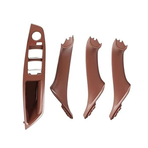 BLBNEZBZTY Innentürgriff-Armlehne und Fensterschalter-Panel-Set Für 5 Series F10 F11 F18 520i 523i 525i 528i 535i Verbesserte neue Armlehne Fensterschalters(‎Red Brown-4pcs) von BLBNEZBZTY