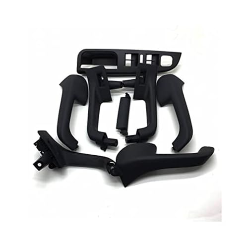 BLBNEZBZTY Innentürgriff-Set Für Vw Für Golf 5 GTi MK5, Für Jetta MK5 (1999-2012), Schwarz Armlehne Fensterschalters von BLBNEZBZTY