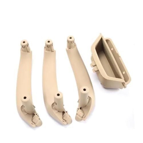 BLBNEZBZTY Innentürgriffe Für X3 X4 F25 F26 2010-2016, Vorderer Linker Innerer Griff, Zugverkleidung Und Abdeckung Armlehne Fensterschalters(‎Beige Rhd 4pcs) von BLBNEZBZTY