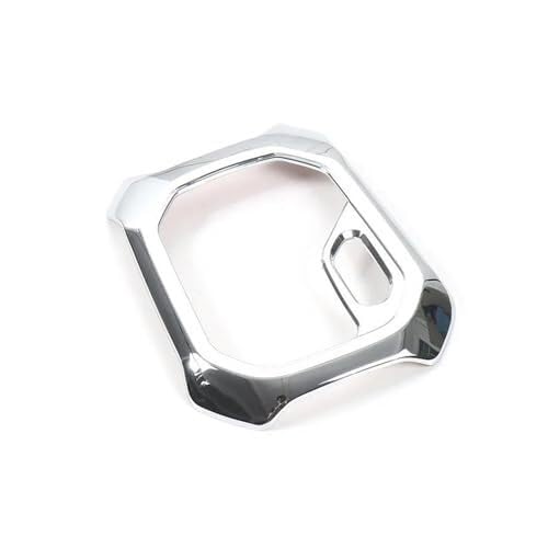 Für Jeep Für Renegade 2016 2017 2018 2019 2020 2021 2022 2023 2024 ABS Auto Schalthebel Panel Dekoration Blendrahmen Schalthebelabdeckung Staubschutzpad Getränkehalter Auto(A Chrome) von BLBNEZBZTY