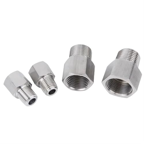 BLBTEDUAMDE M8 M10 M12 M14 M16 Metrica Femmina A Maschio Filettatura in Acciaio INOX 304 Riduttore Raccordo Connettore Accoppiatore(M14x1.5 to M12x1.5) von BLBTEDUAMDE