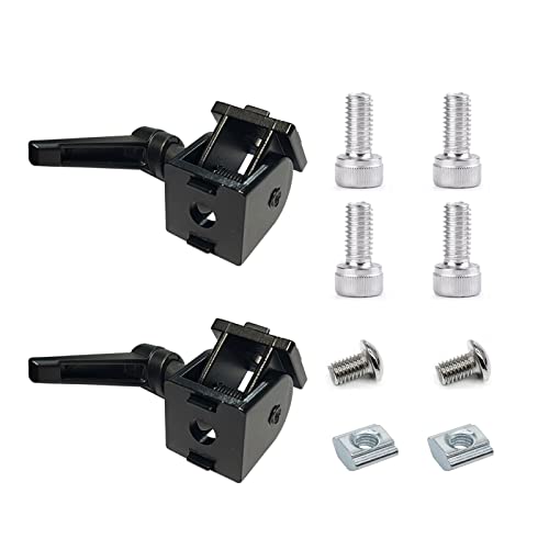 BLCCLOY 2 Sets schwarze 25er-Serie 10er-Serie Aluminium-Extrusions-Drehgelenk-Scharnier mit Hardware-Zubehörgriff für 1010 1020 2525 T-Nut-extrudiertes Aluminiumprofil BLCCLOY 2 Sets schwarze 25er-Serie 10er-Serie Aluminium-Extrusions-Drehgelenk-Scharnier mit Hardware-Zubehörgriff für 1010 1020 2525 T-Nut-extrudiertes Aluminiumprofil von BLCCLOY