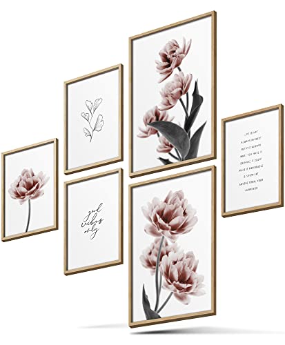 BLCKART Infinity Noble Tulip Poster Set Stilvolle Doppelseitige Tulpen Bilder Blumen Wohnzimmer Bilder Deko (NOBLE TULIPS, Ohne Rahmen) von BLCKART