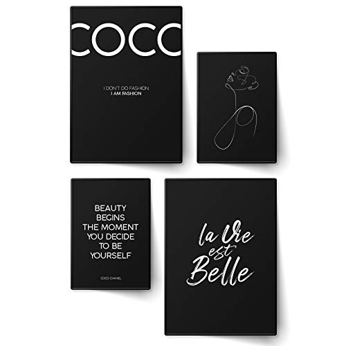 BLCKART Infinity Premium Poster Set COCO Stilvolle Doppelseitige Bilder Wohnzimmer Deko von BLCKART