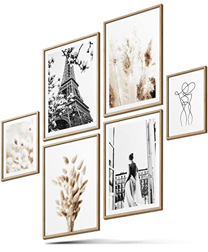 BLCKART Infinity Poster-Set Love Paris - beidseitig bedruckte Wandbilder - Premium Poster - Bilder zur Wanddekoration - Größe M 4x A4 und 2x A5 von BLCKART