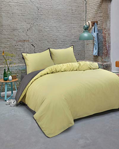 BLCKOUT California Bettbezüge Gelb, Baumwolle, 140 x 200/220 cm von BLCKOUT
