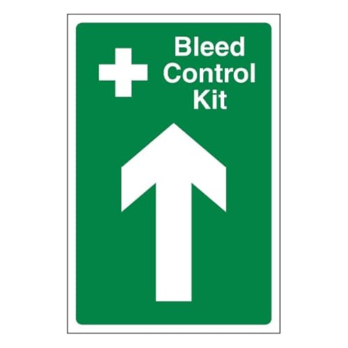 Bleedsave Bleed Control Kit Pfeil nach oben, 300 x 400 mm, selbstklebendes Vinyl-Sicherheitsschild Bleedsave Bleed Control Kit Pfeil nach oben, 300 x 400 mm, selbstklebendes Vinyl-Sicherheitsschild von BLEEDSAVE
