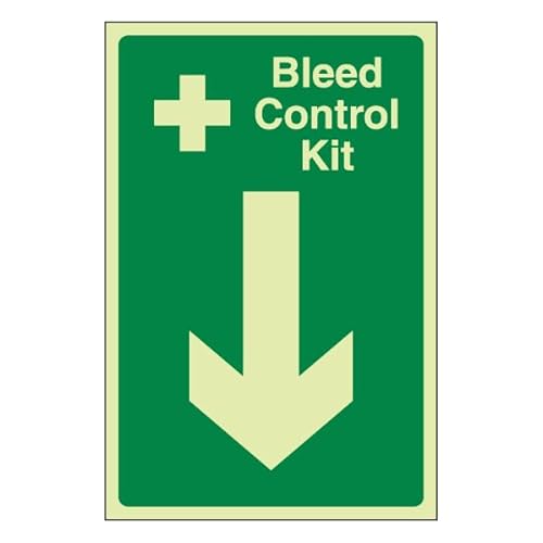 Bleedsave Bleed Control Kit Pfeil nach unten, selbstklebend, Vinyl, leuchtet im Dunkeln, 300 x 400 mm Bleedsave Bleed Control Kit Pfeil nach unten, selbstklebend, Vinyl, leuchtet im Dunkeln, 300 x 400 mm von BLEEDSAVE