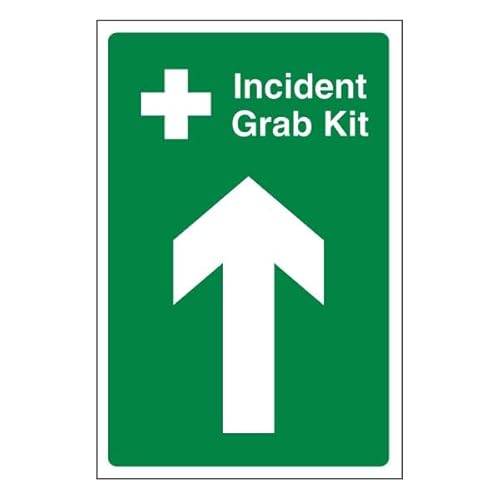 Bleedsave Incident Grab Kit Pfeil nach oben, 300 x 400 mm, 1 mm Hartplastik-Sicherheitsschild Bleedsave Incident Grab Kit Pfeil nach oben, 300 x 400 mm, 1 mm Hartplastik-Sicherheitsschild von BLEEDSAVE